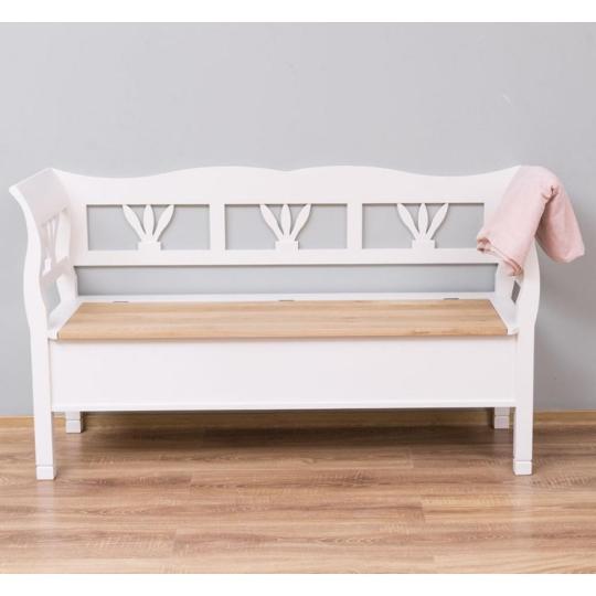 kek kerti feher fa pad tornac felnyithato tarolos tomorfa egyedi gyartas rusztikus mediterran paraszthaz regies vintage butor nepies pad lameridiana kulteri butor.jpg